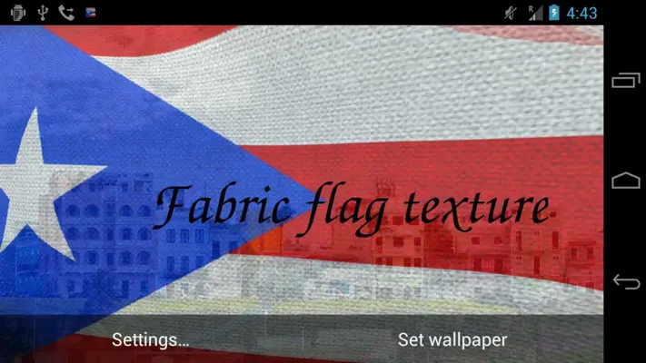 3D Puerto Rico Flag LWP android App screenshot 1